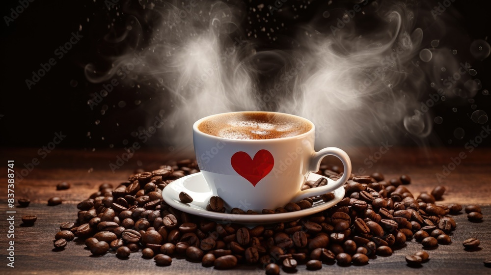cup of coffee beans cup of coffee beans