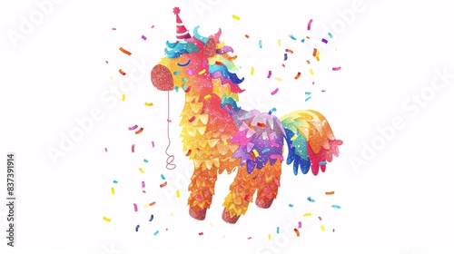 Pinata with glitter patterns photo