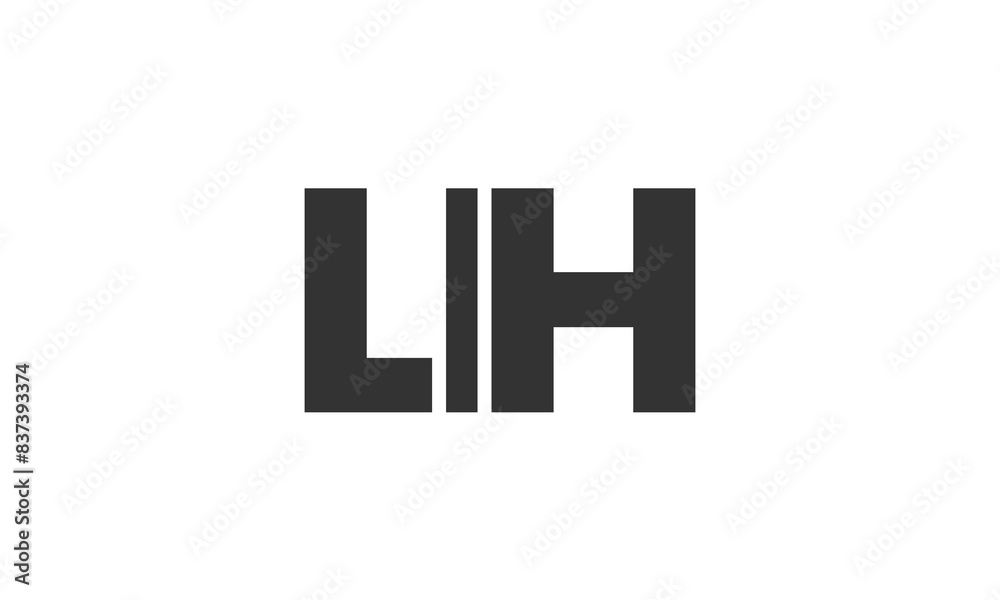 Obraz premium LIH logo design template with strong and modern bold text. Initial based vector logotype featuring simple and minimal typography. Trendy company identity.