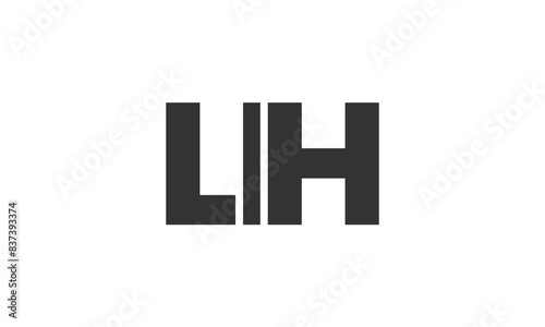Free Download LIH logo design template with strong and modern bold text. Initial based vector logotype featuring simple and minimal typography. Trendy company identity. - GFXLoad