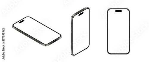 Iphone isometric vector device. Editorial Apple phone illustration.Rivne, Ukraine - May 24, 2024