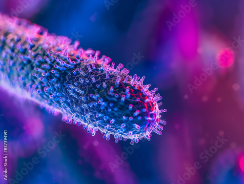 Abstract Biological Structure in Purple and Blue photo