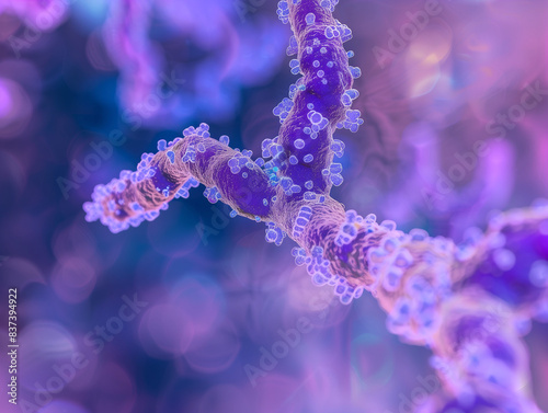 Abstract Biological Structure in Purple and Blue photo