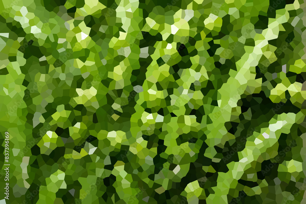 Fototapeta premium Abstract green mosaic. Pixelated texture for creative design, modern art and backgrounds