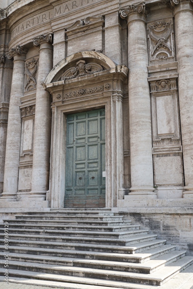entrance to the church 
