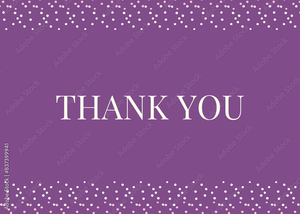 Thank you card design with sparkles dots Thank you card design with sparkles dots