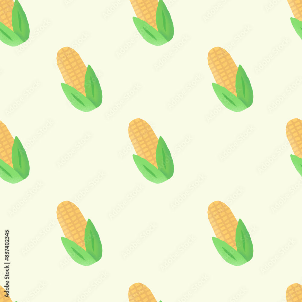 seamless pattern of corn cute handdrawn, suitable for any purpose. for example website design, mobile app, wallpaper, textile, etc seamless pattern of corn cute handdrawn, suitable for any purpose. for example website design, mobile app, wallpaper, textile, etc