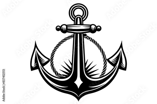 anchor silhouette vector illustration
