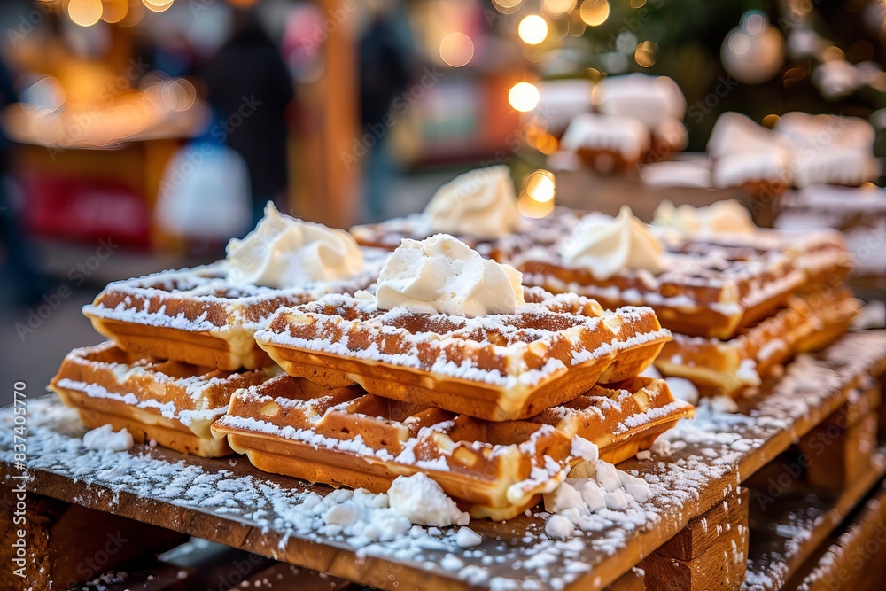 Close up photo of waffles