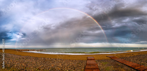 rainbow over the sea