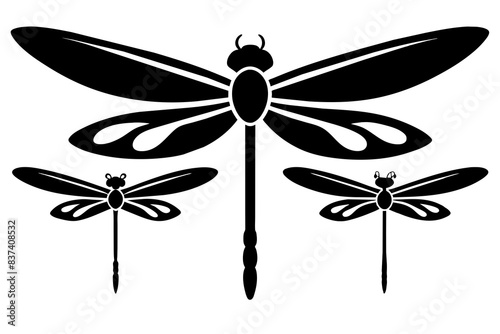 dragonfly silhouette vector illustration
