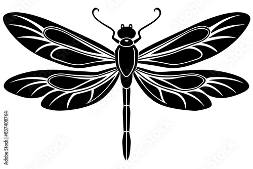 dragonfly silhouette vector illustration