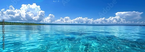 Azure water background. Calm blue water surface