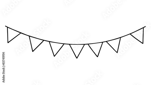 Outline of a banner vector 