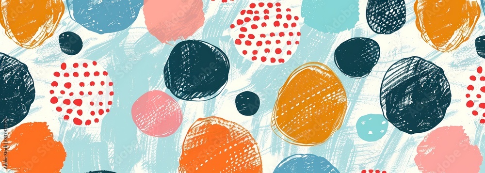 Abstract hand-drawn polka dot texture background Abstract hand-drawn polka dot texture background