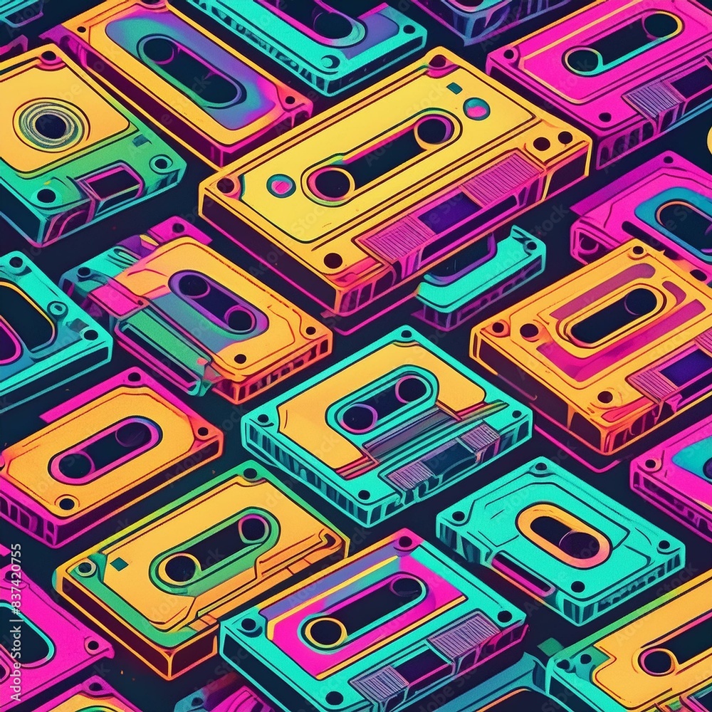 pattern with colorful tapes pattern with colorful tapes