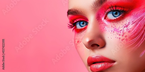 makeup and beauty concept 