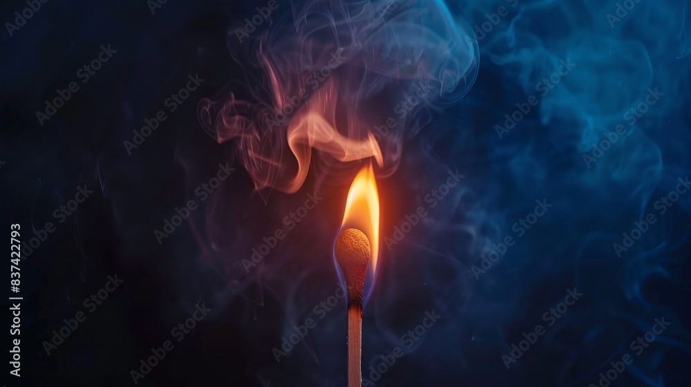 Burning flame matchstick concept wallpaper background
Burning flame matchstick concept wallpaper background