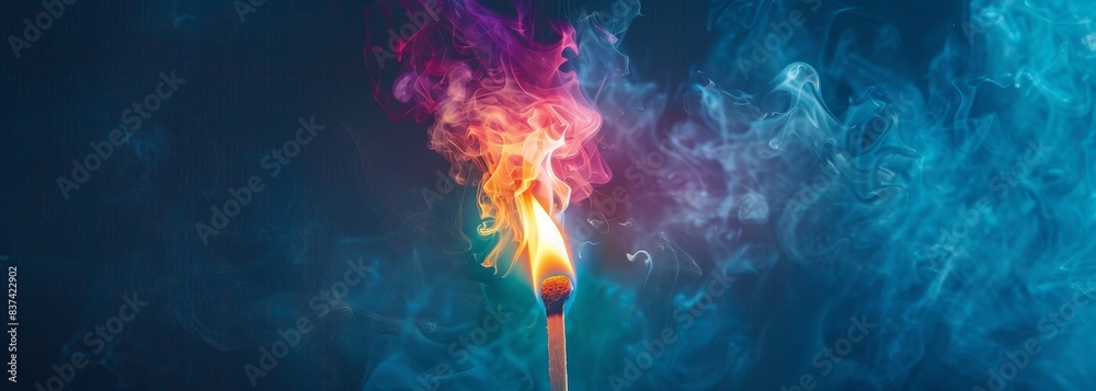 Burning flame matchstick concept wallpaper background
Burning flame matchstick concept wallpaper background