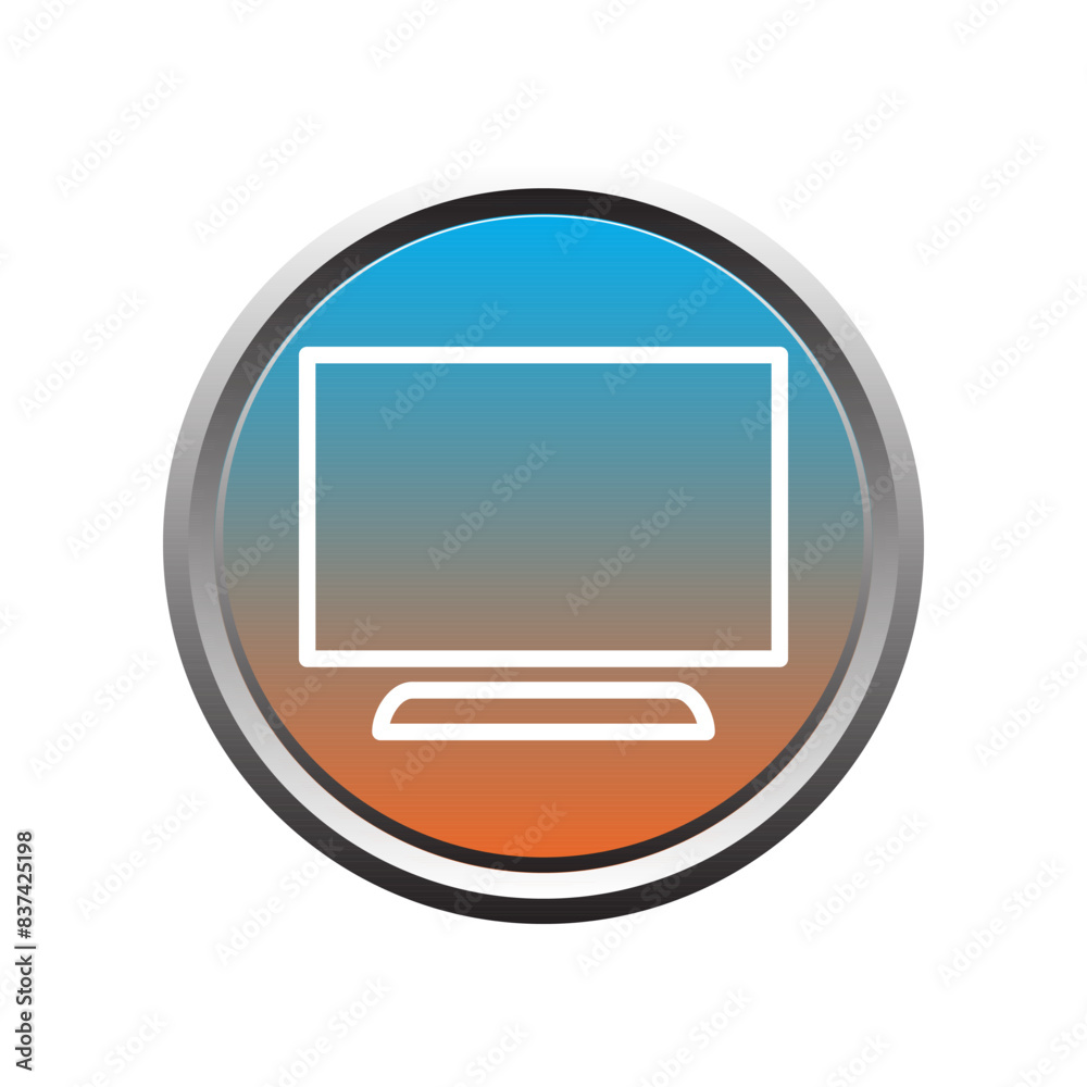 Illustration Vector graphic of monitor icon template Illustration Vector graphic of monitor icon template