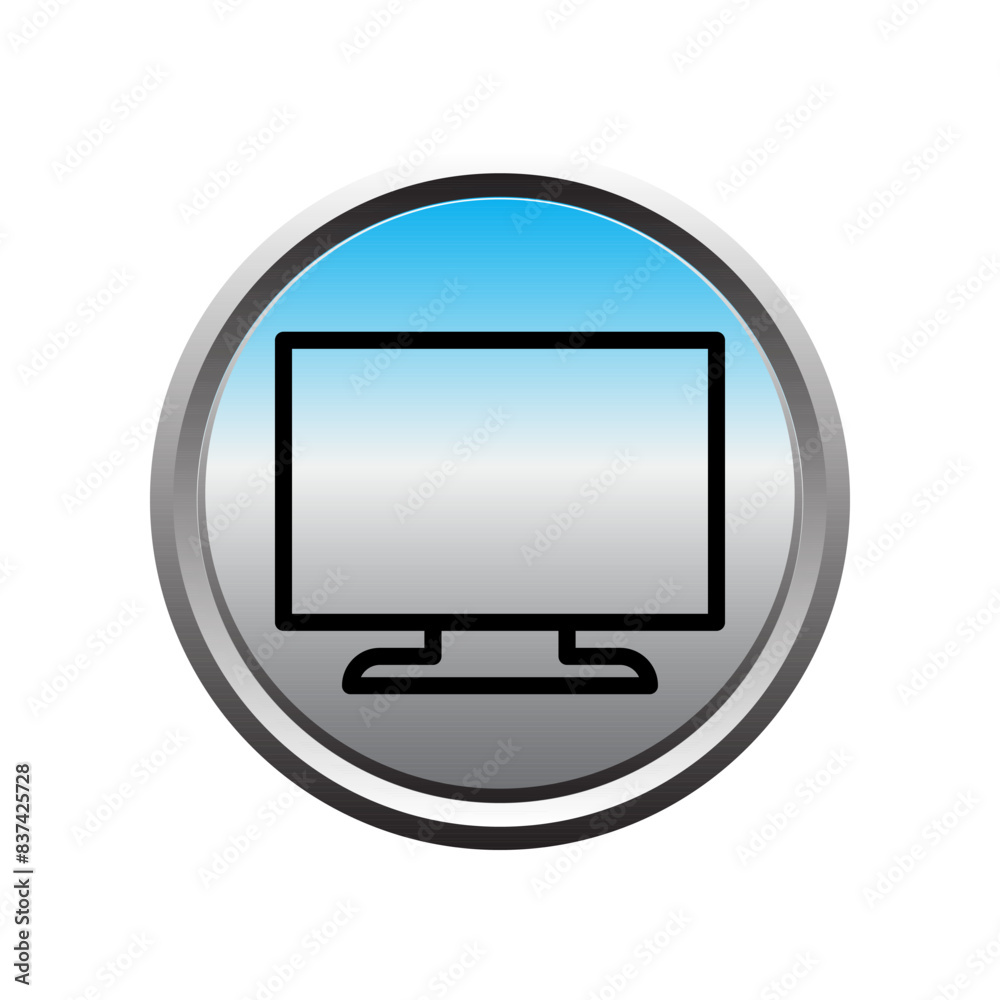 Illustration Vector graphic of monitor icon template Illustration Vector graphic of monitor icon template