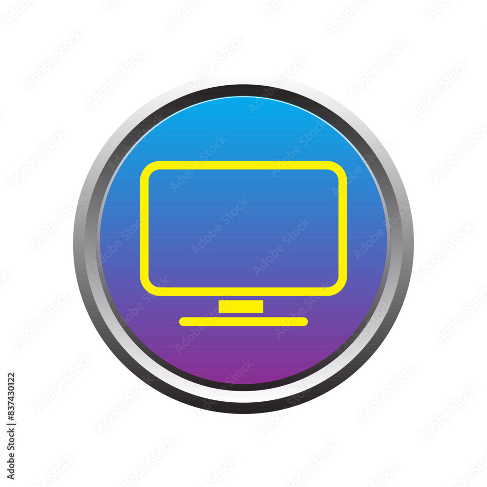 Illustration Vector graphic of monitor icon template Illustration Vector graphic of monitor icon template