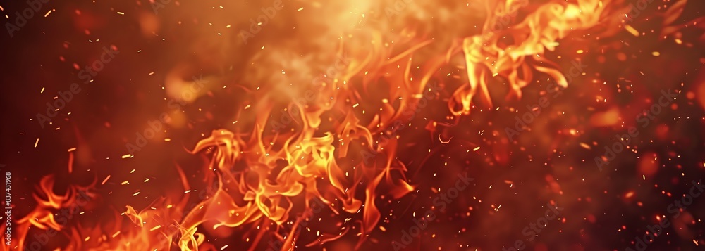 Fire texture background. Fiery backdrop. Fire flames