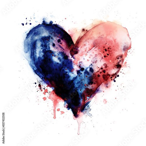 delicate watercolor heart.a transparent background asterpiece capture emotion with a gentle watercolor heart, artfully presented on a transparent canvas