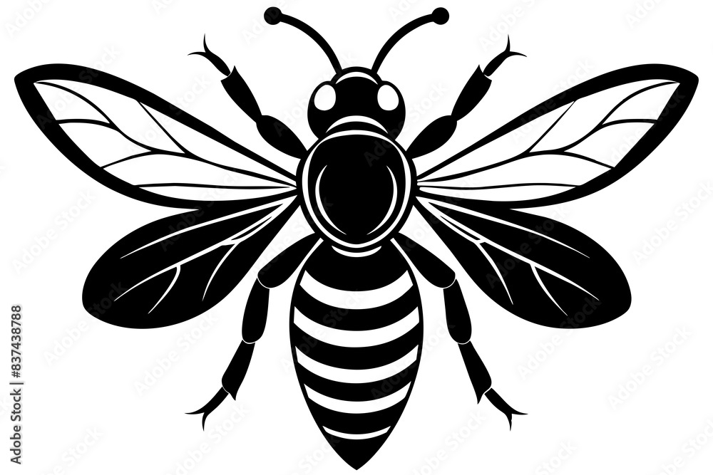 bee silhouette vector illustration bee silhouette vector illustration