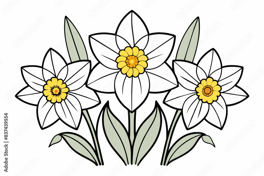 Flowering Plants with Trees vector illustration Flowering Plants with Trees vector illustration