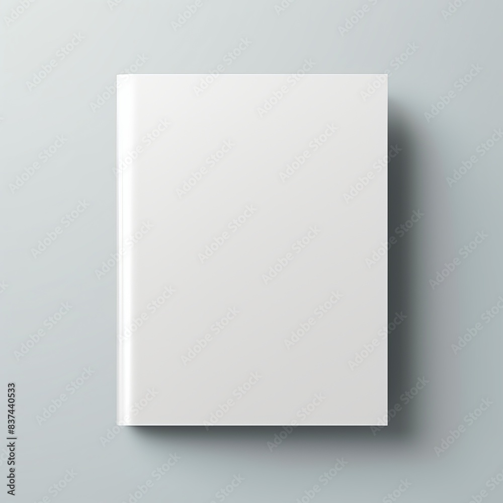 Blank white hardcover book standing upright on a light gray background, perfect for design mockups, presentations, and creative projects. Blank white hardcover book standing upright on a light gray background, perfect for design mockups, presentations, and creative projects.