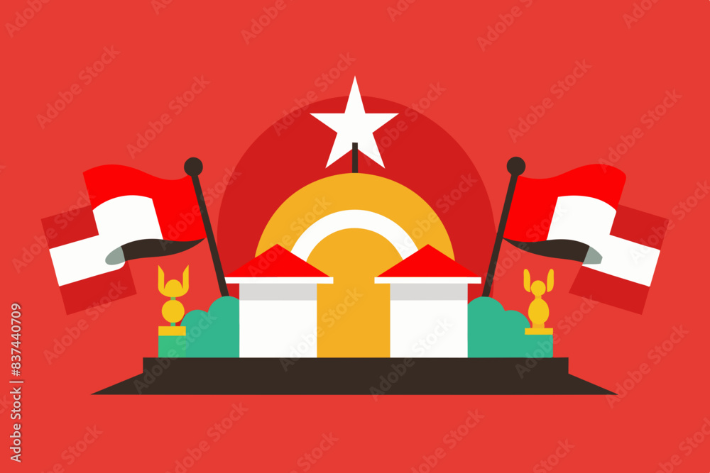 Indonesia independence day vector illustration Indonesia independence day vector illustration