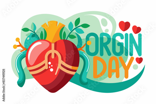 organ donation day vector illustration