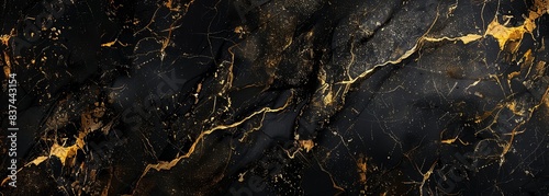 Black and gold marble texture background