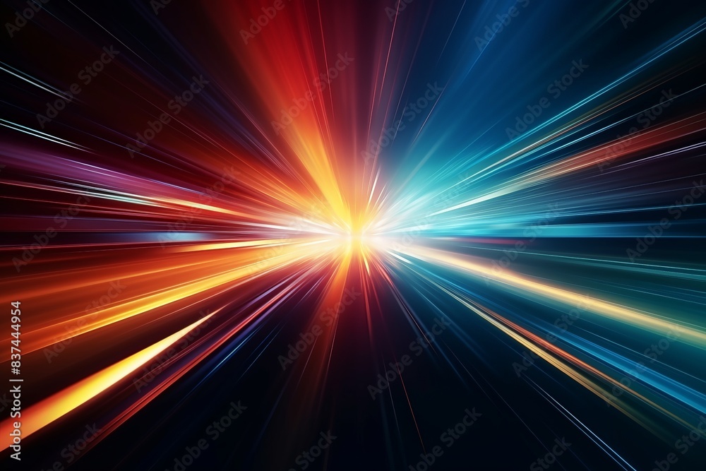 Vivid abstract background with dynamic light streaks creating a mesmerizing effect of motion and energy in vibrant colors. Vivid abstract background with dynamic light streaks creating a mesmerizing effect of motion and energy in vibrant colors.