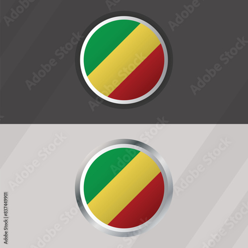 Free Download Vector Republic of the Congo Round Flag Template - GFXLoad