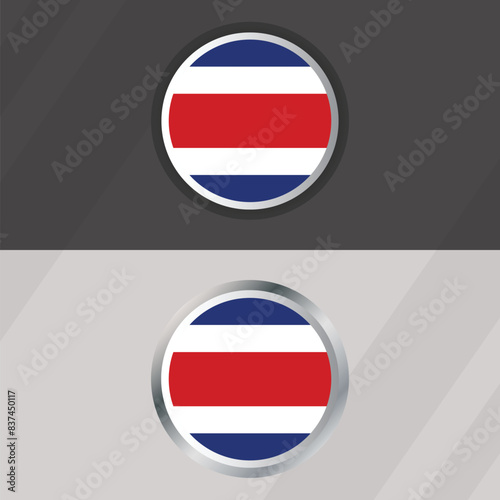 Free Download Vector Costa Rica Round Flag Template - GFXLoad