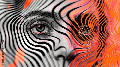 Creative portrait of a young woman