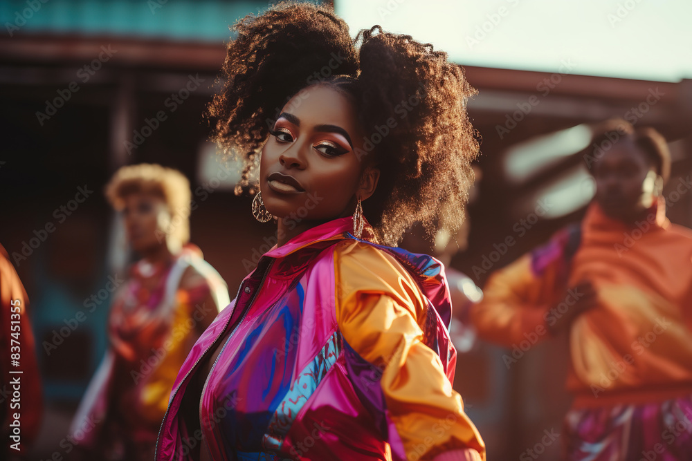 Vibrant Fashion Style of Gen Z Hip Hop Dance Performance Vibrant Fashion Style of Gen Z Hip Hop Dance Performance