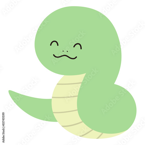 かわいい蛇のベクターイラスト　へび　巳年　干支　十二支　正月