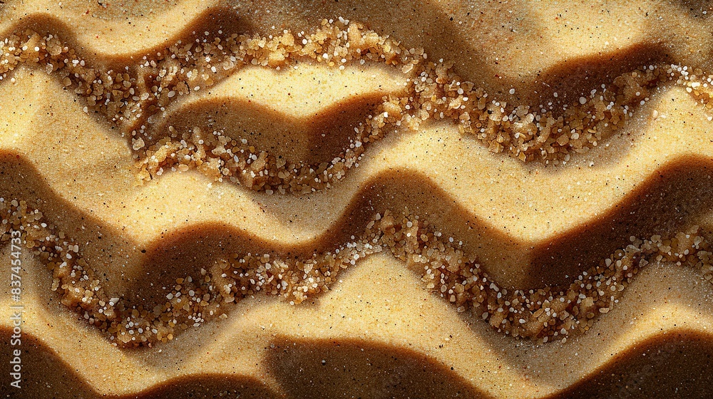 Waveforms in Sand: Abstract Echoes of Coastal Beauty Waveforms in Sand: Abstract Echoes of Coastal Beauty
