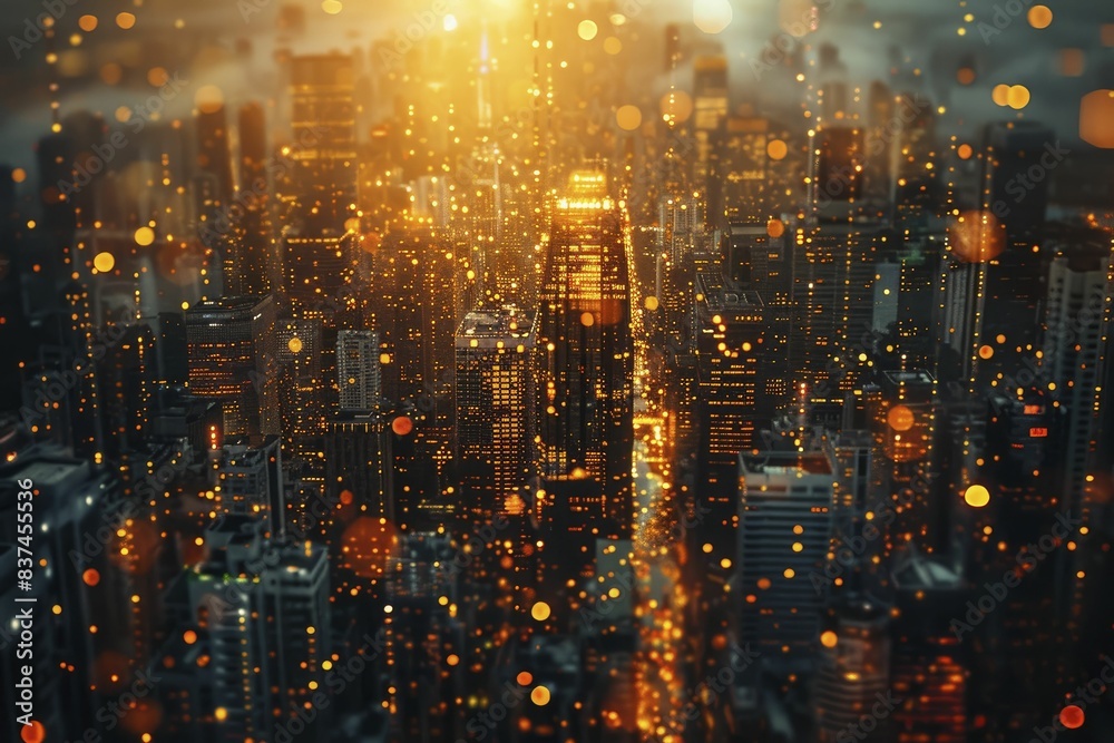 Metropolises pulsating with vibrant digital life, aerial view of a city with digital overlays, showcasing the energy and connectivity, modern and dynamic. Metropolises pulsating with vibrant digital life, aerial view of a city with digital overlays, showcasing the energy and connectivity, modern and dynamic.