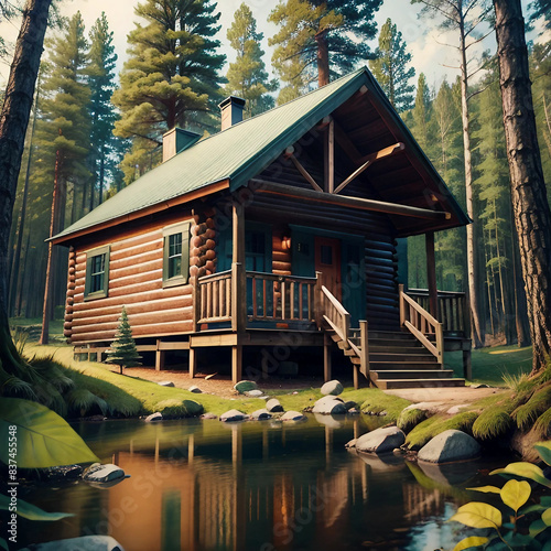 a cabin in a forest 4