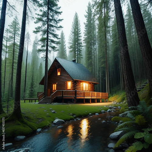 a cabin in a forest 5