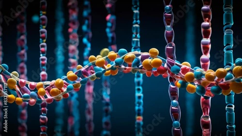 DNA Methylation Markers Linked to Schizophrenia in Newborns. Concept Genetics, Schizophrenia,Newborns, DNA Methylation, Biomarkers. seamless overlay 4k virtual video animation background