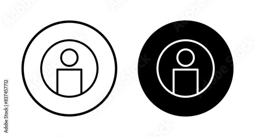 User Icon vector isolated on white background. person sign. people icon.