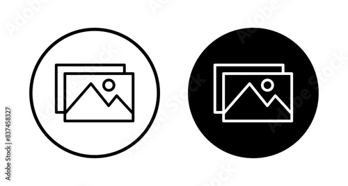 Picture icon vector isolated on white background. Picture vector icon. photo gallery icon vector