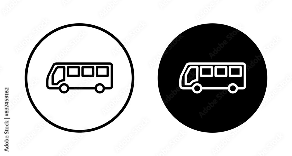 Bus Icon vector isolated on white background. Black bus vector icon Bus Icon vector isolated on white background. Black bus vector icon