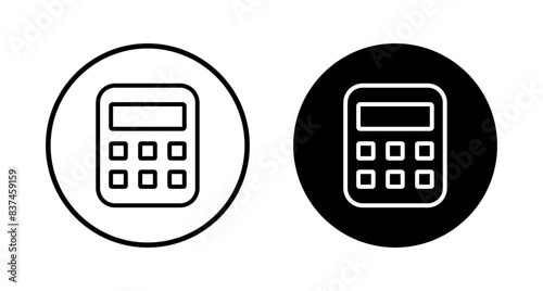 Calculator icon vector isolated on white background. Calculator vector icon. Accounting icon