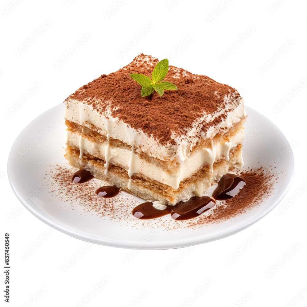 piece of chocolate cake on a plate isolated on transparent background, clipping path, png, piece of chocolate cake on a plate isolated on transparent background, clipping path, png,